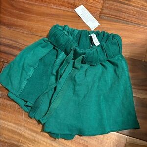 NWT Urban Outfitters Kelly Green Fleece‎ Lounge Shorts XS out from under (0548)